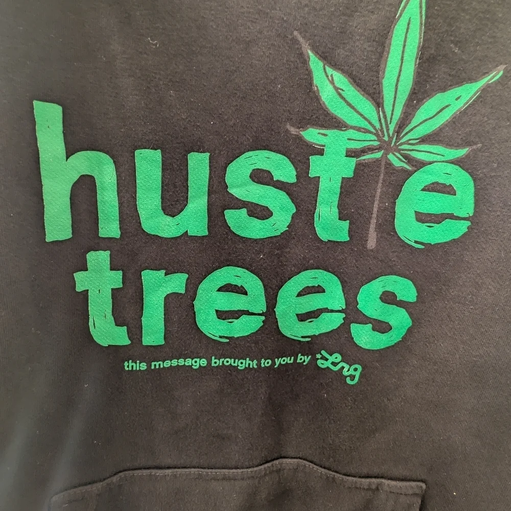 Black Hustle Trees Hoodie
